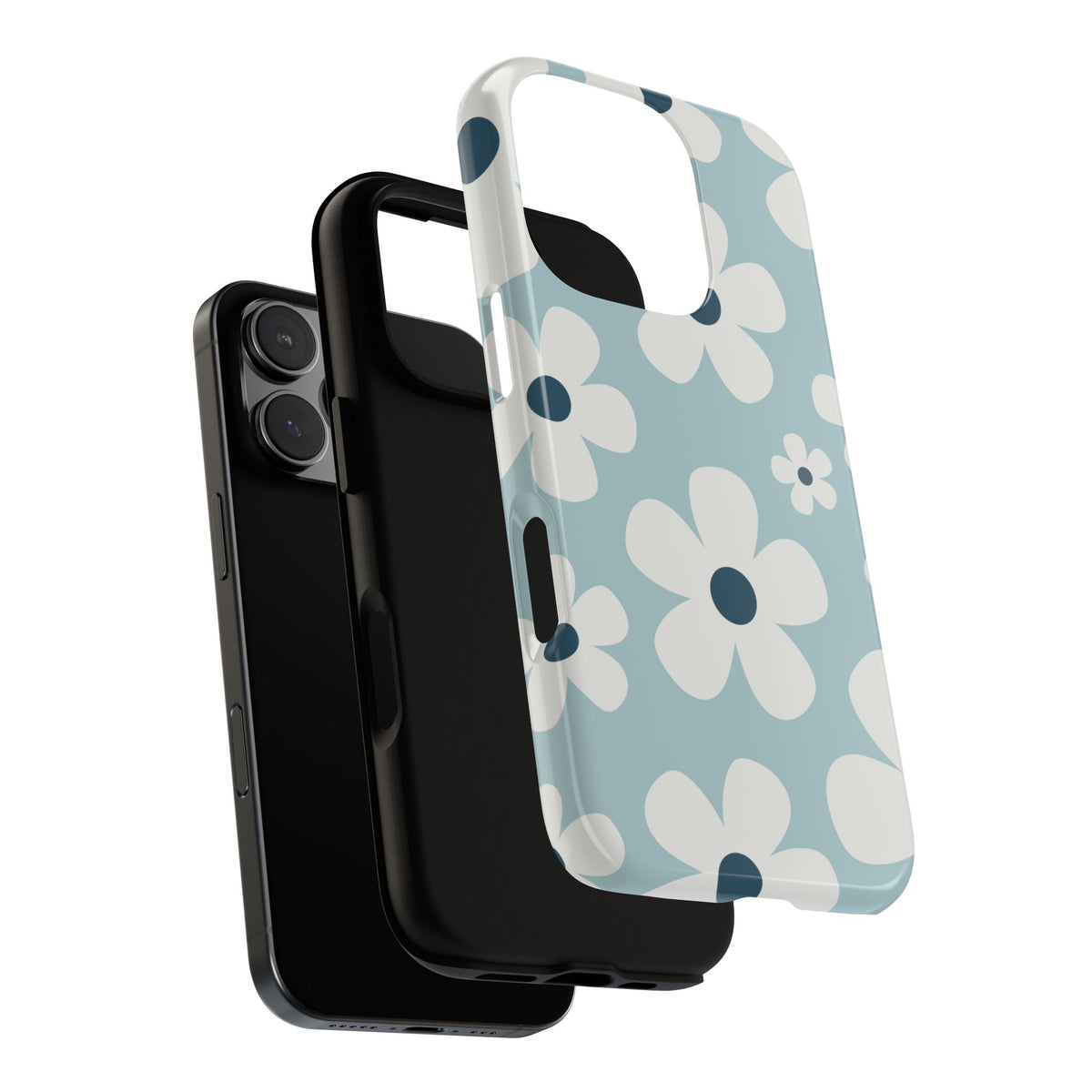 Cute Light Blue Daisy Pattern Phone Case - Blue Phone Case