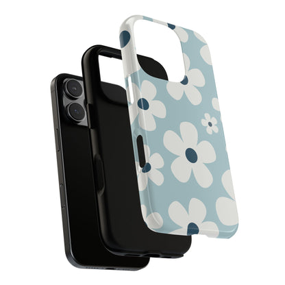 Cute Light Blue Daisy Pattern Phone Case - Blue Phone Case