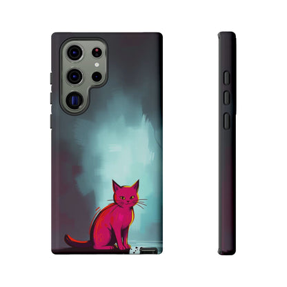 Pop Art Moody Cat Design Phone Case - Multicolor Phone Case - Samsung Galaxy S23 Ultra / Glossy