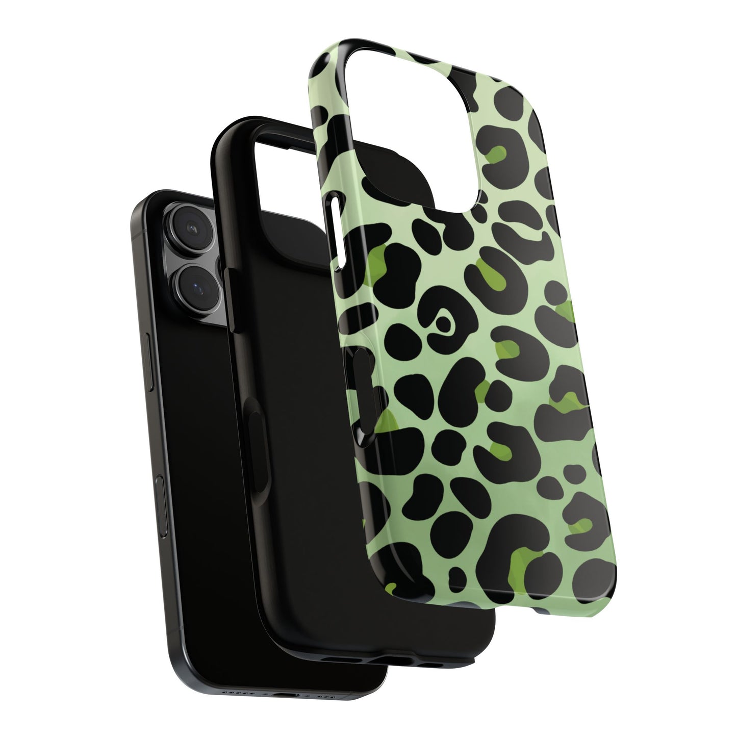 Chic Sage Leopard Print Phone Case