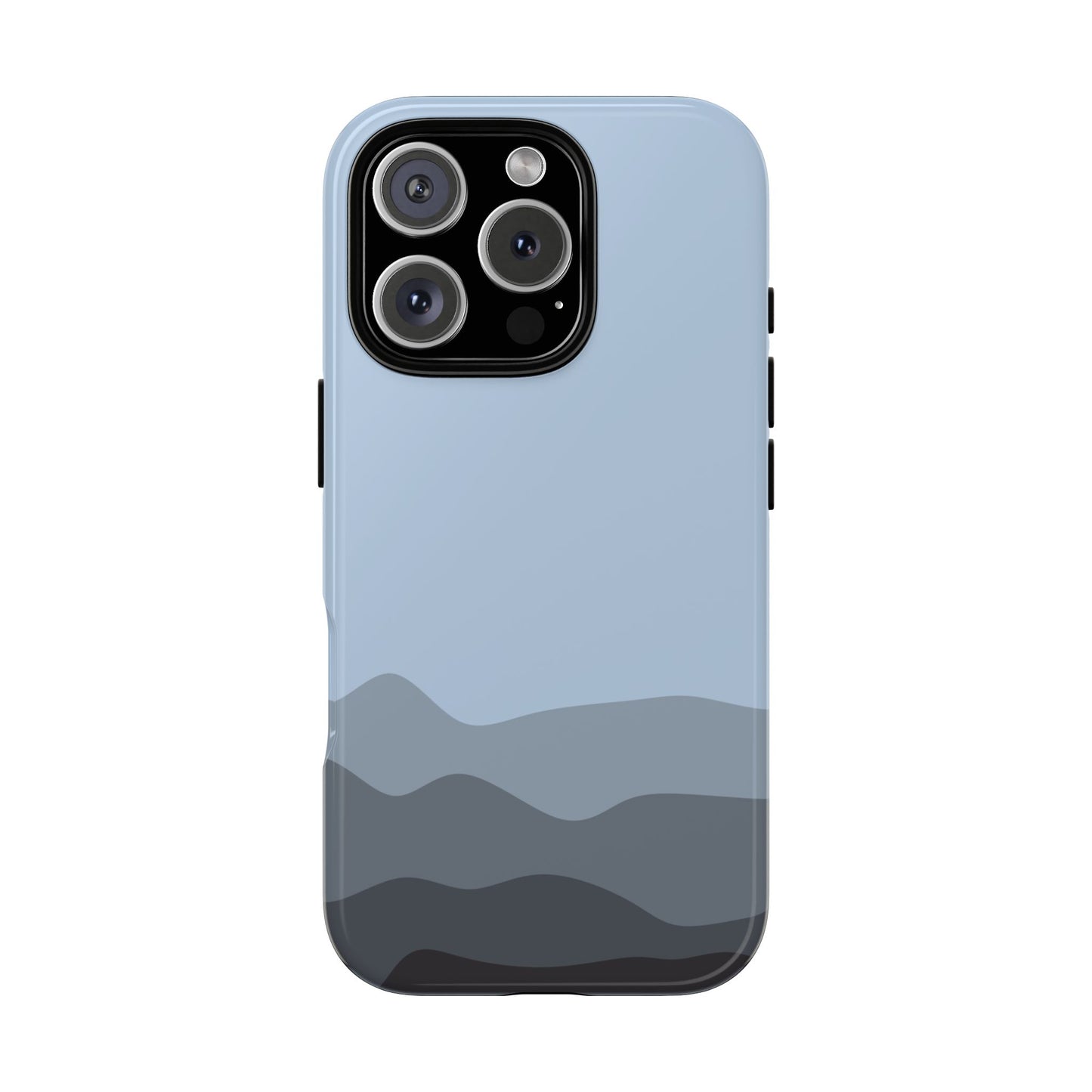 Blue Abstract Waves Protective Phone Case - Blue Phone Case - iPhone 16 Pro / Glossy