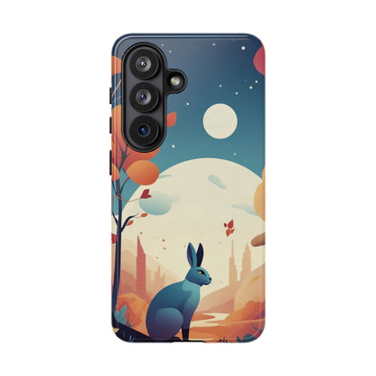 Stylised Blue Hare Design Phone Case - Multicolor Phone Case - Samsung Galaxy S26 / Glossy