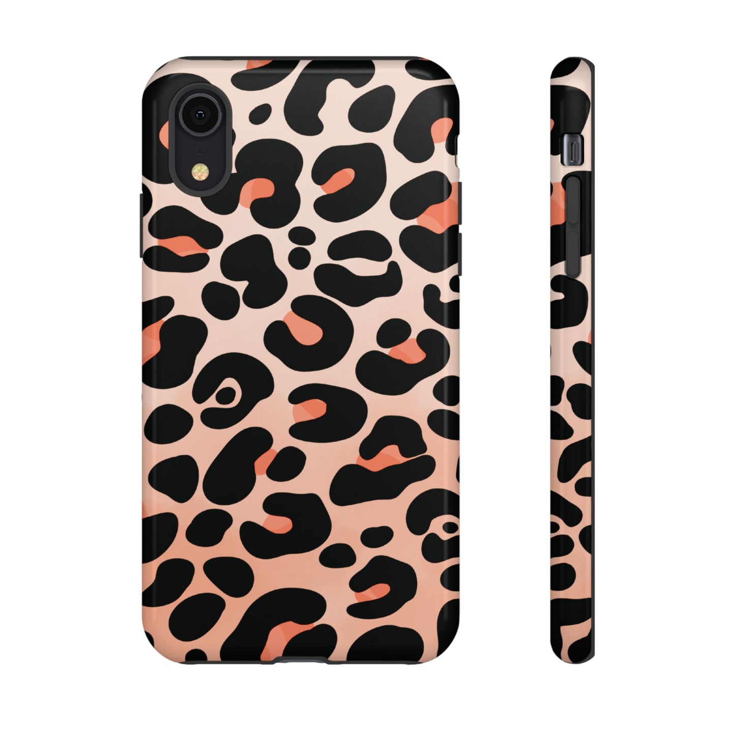 Elegant Peach Leopard Print Phone Case