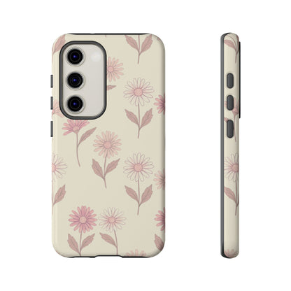 Pretty Blush Daisy Pattern Phone Case