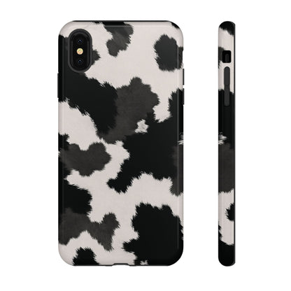 Modern Monochrome Cow Print Phone Case
