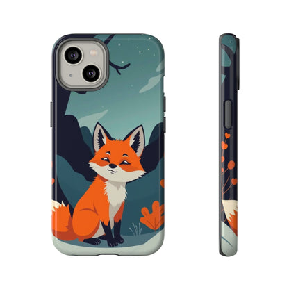 iPhone 14 / Glossy Phone Case - Cute Fox Design Phone Case