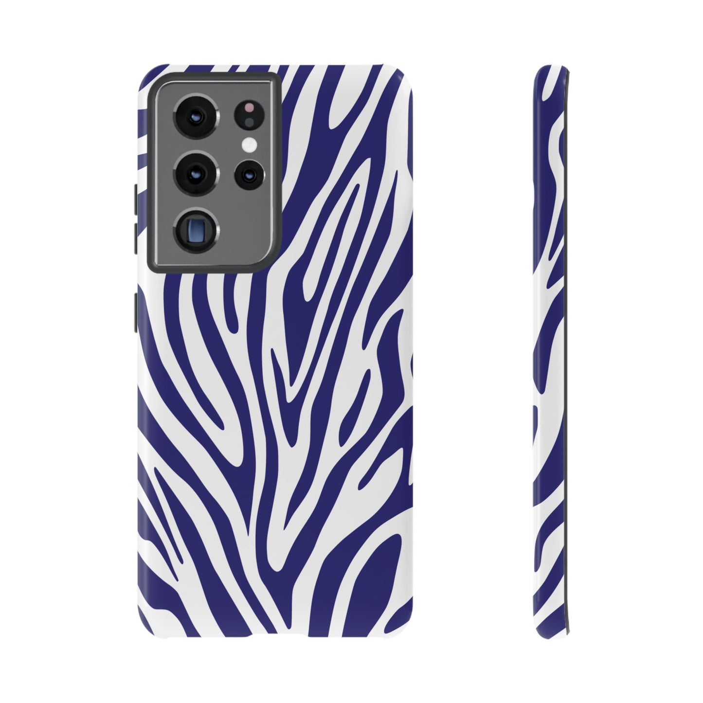 Graphic Blue Tiger Print Phone Case