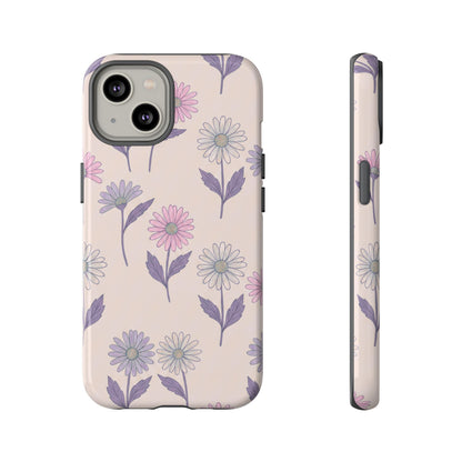 Pretty Pink & Purple Daisy Pattern Phone Case