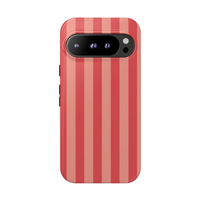 Google Pixel 9 Pro / Glossy Phone Case - ’Light Pink Stripe Pattern’ Phone Case