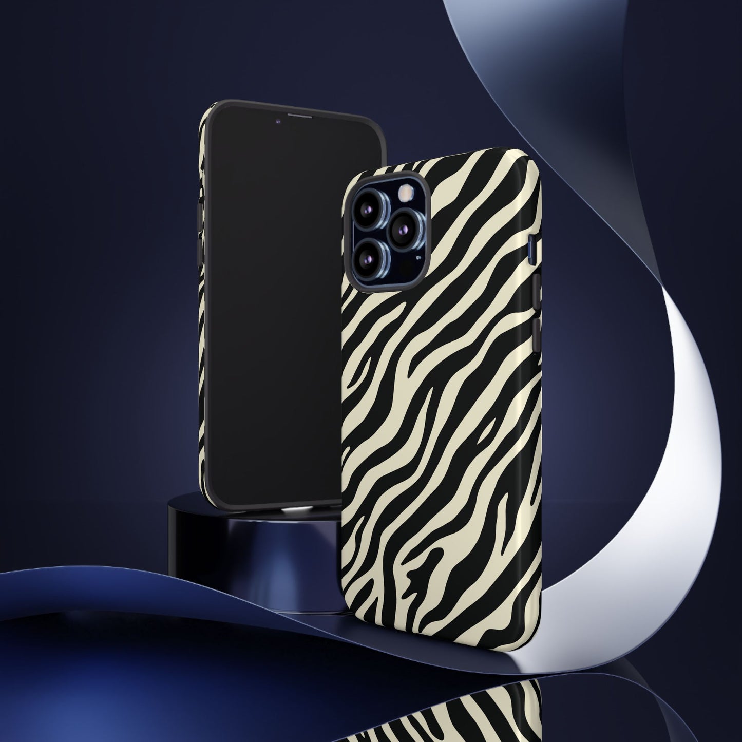 Chic Ivory Zebra Print Phone Case