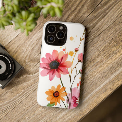 Watercolour Style Simple Wildflower Design Phone Case - Multicolor Phone Case