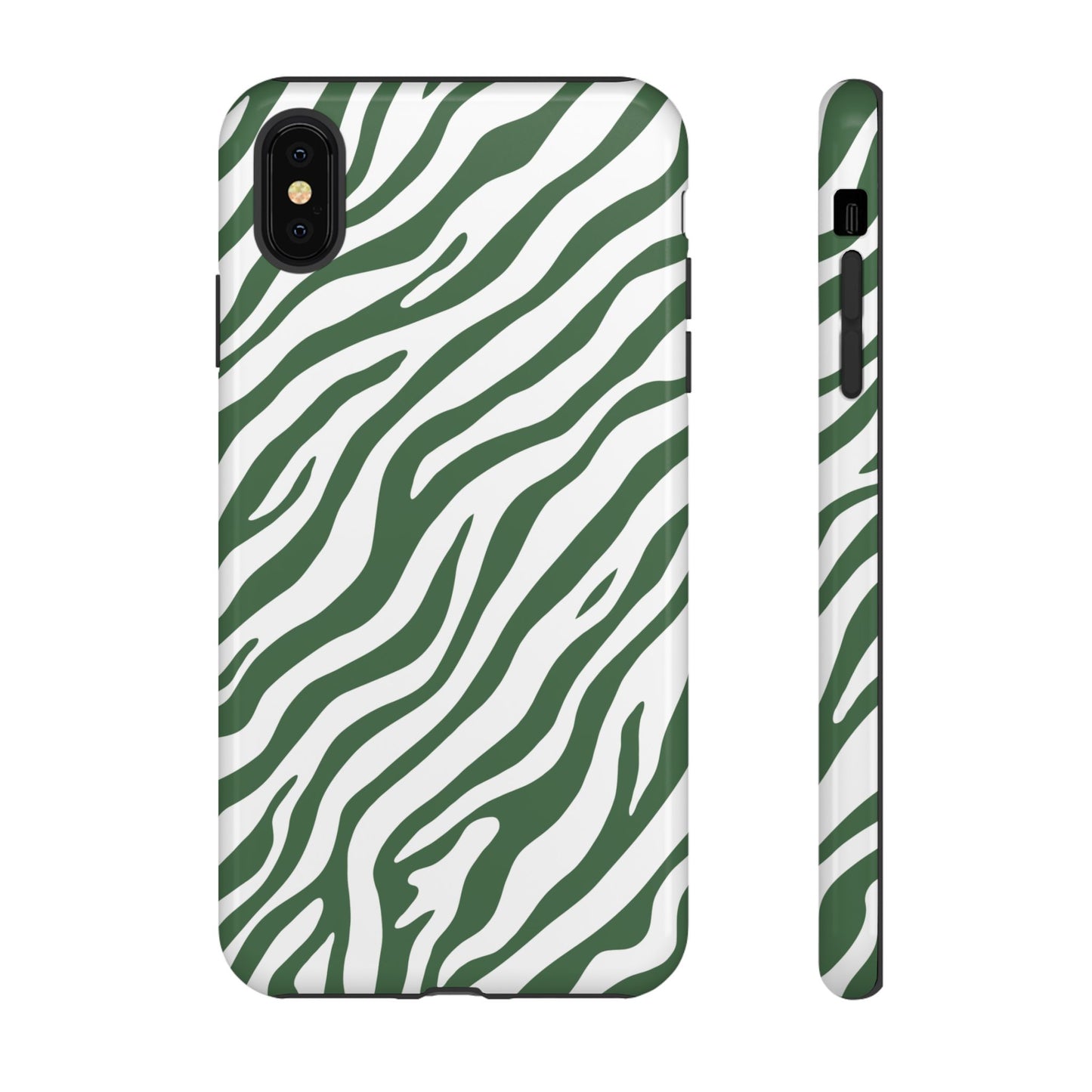 Stylish Sage Zebra Print Phone Case