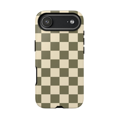 Green Checked Pattern Phone Case - Green Phone Case - iPhone 17 Air / Glossy