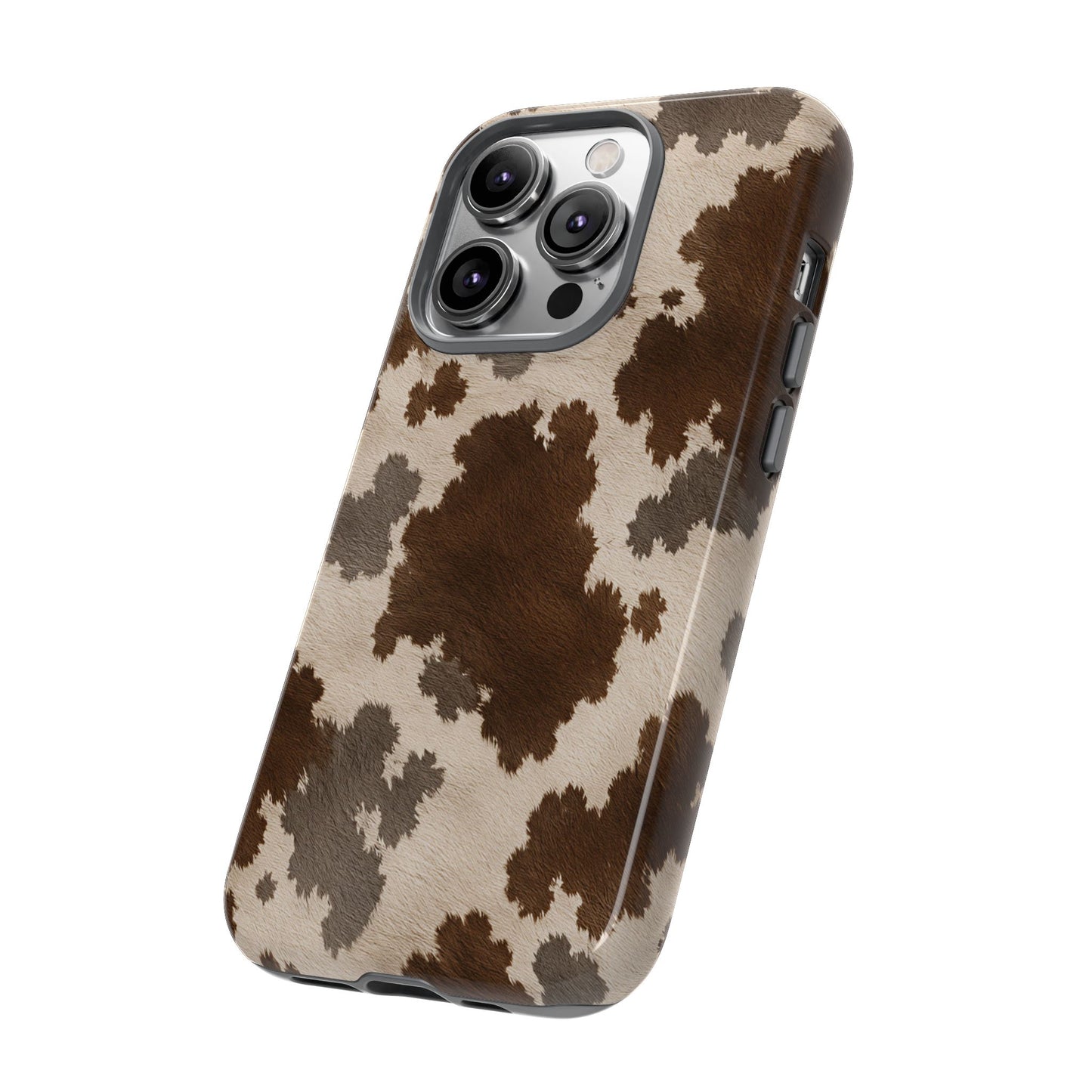 Stylish Mocha Cow Print Phone Case