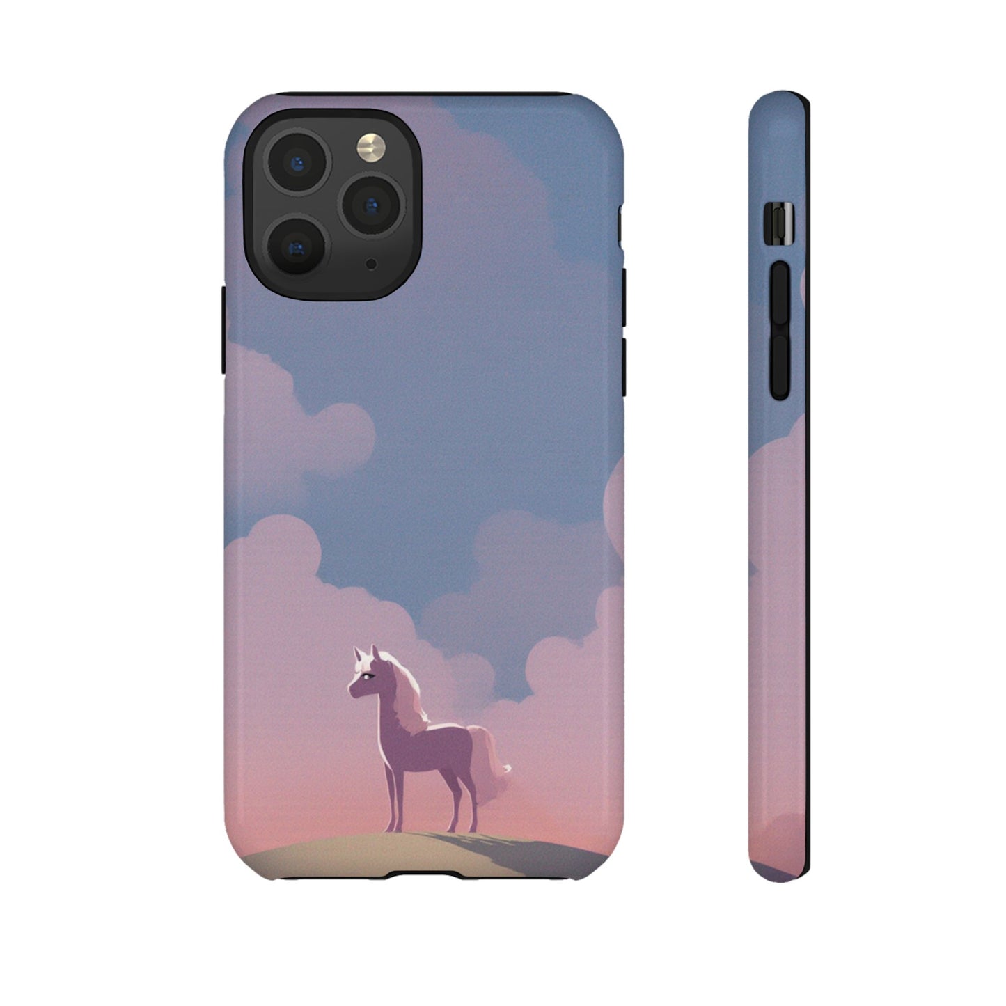 iPhone 11 Pro / Glossy Phone Case - Pony & Cloud Design Phone Case
