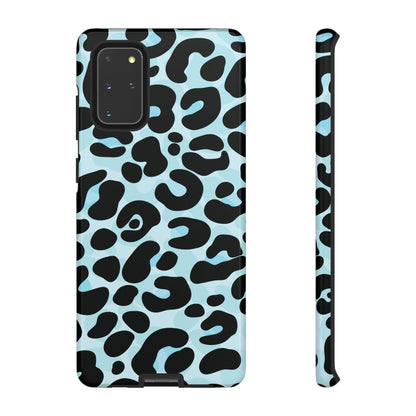 Cool Aqua Leopard Print Phone Case