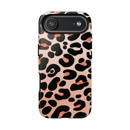 Elegant Peach Leopard Print Phone Case