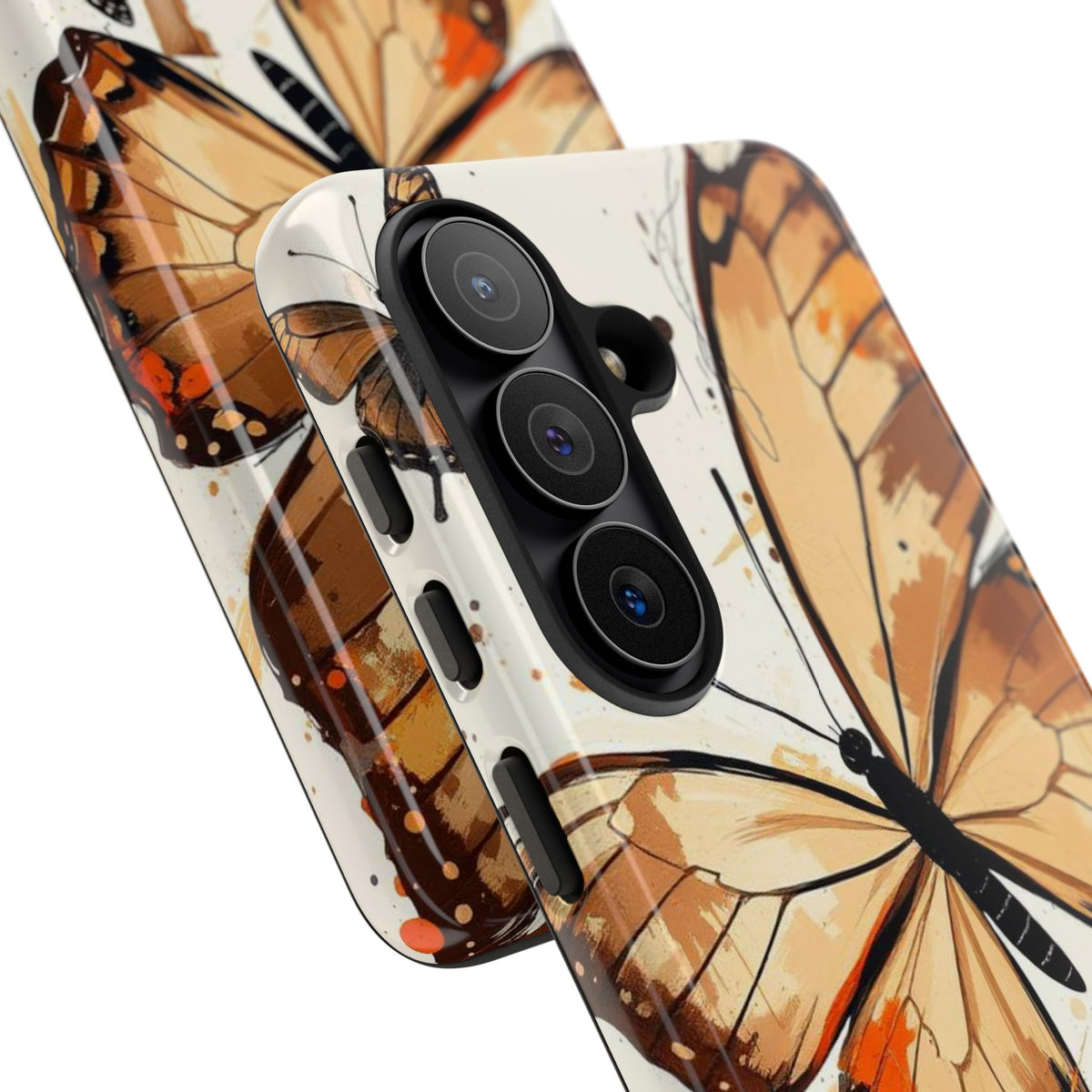Acrylic Style Butterflies Design Phone Case - Multicolor Phone Case