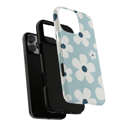 Cute Light Blue Daisy Pattern Phone Case - Blue Phone Case