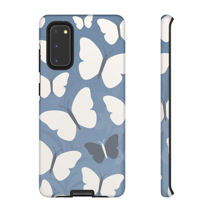 Minimalist Light Blue Butterfly Pattern Phone Case - Blue Phone Case - Samsung Galaxy S20 / Glossy