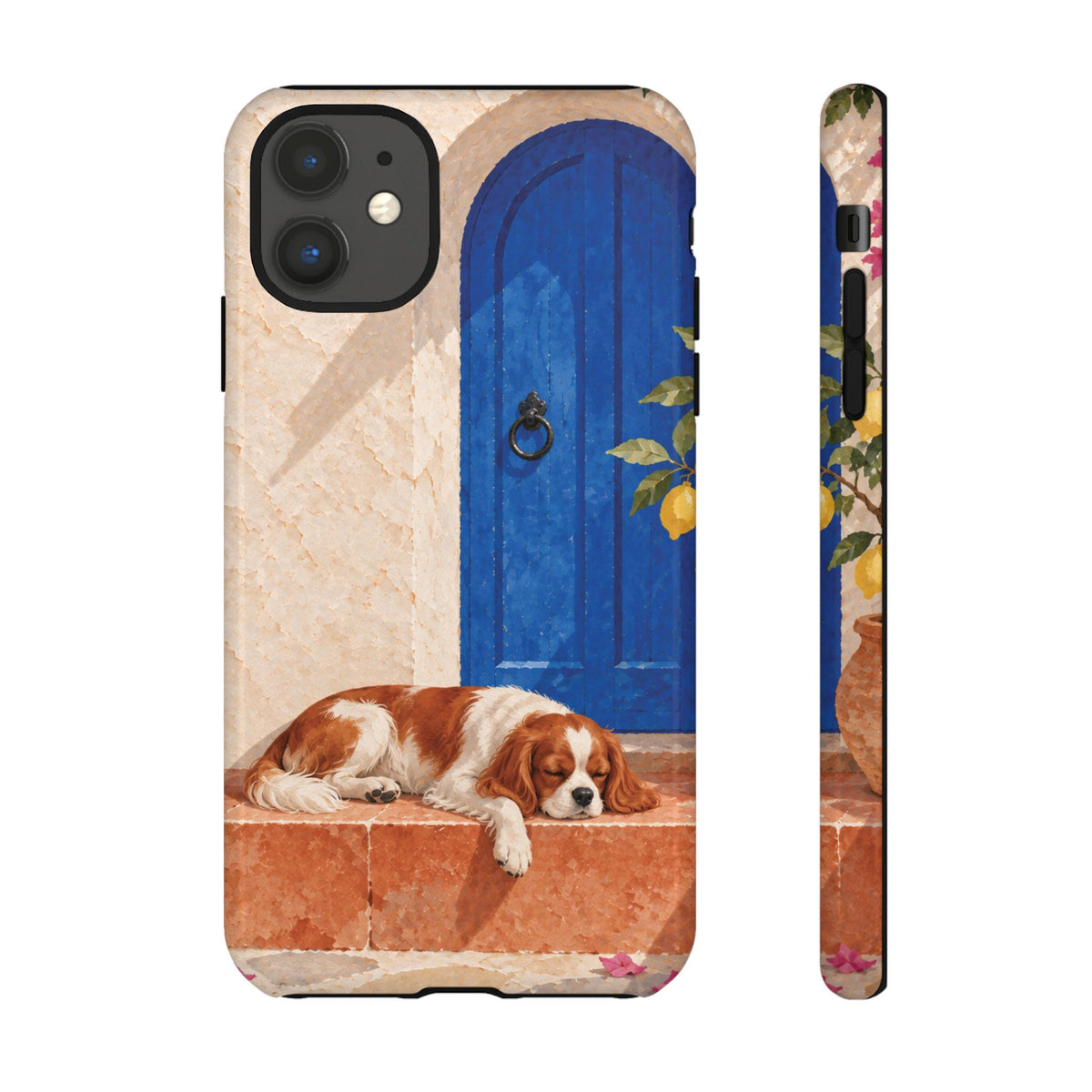 Cavalier King Charles Spaniel Blue Door Siesta Phone Case - Multicolor Phone Case - iPhone 11 / Glossy