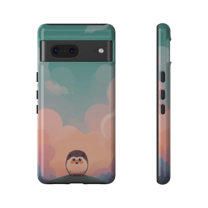 Google Pixel 7 / Glossy Phone Case - Cute Hedgehog & Cloud Design Phone Case