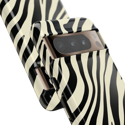 Modern Neutral Zebra Print Phone Case