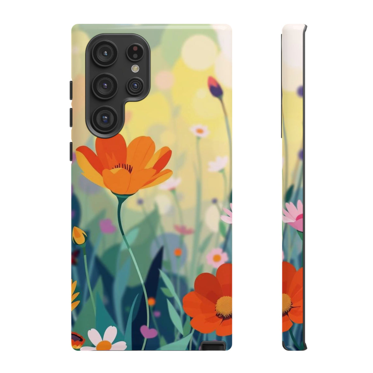 Pop Art Style Wildflower Design Phone Case - Multicolor Phone Case - Samsung Galaxy S22 Ultra / Glossy