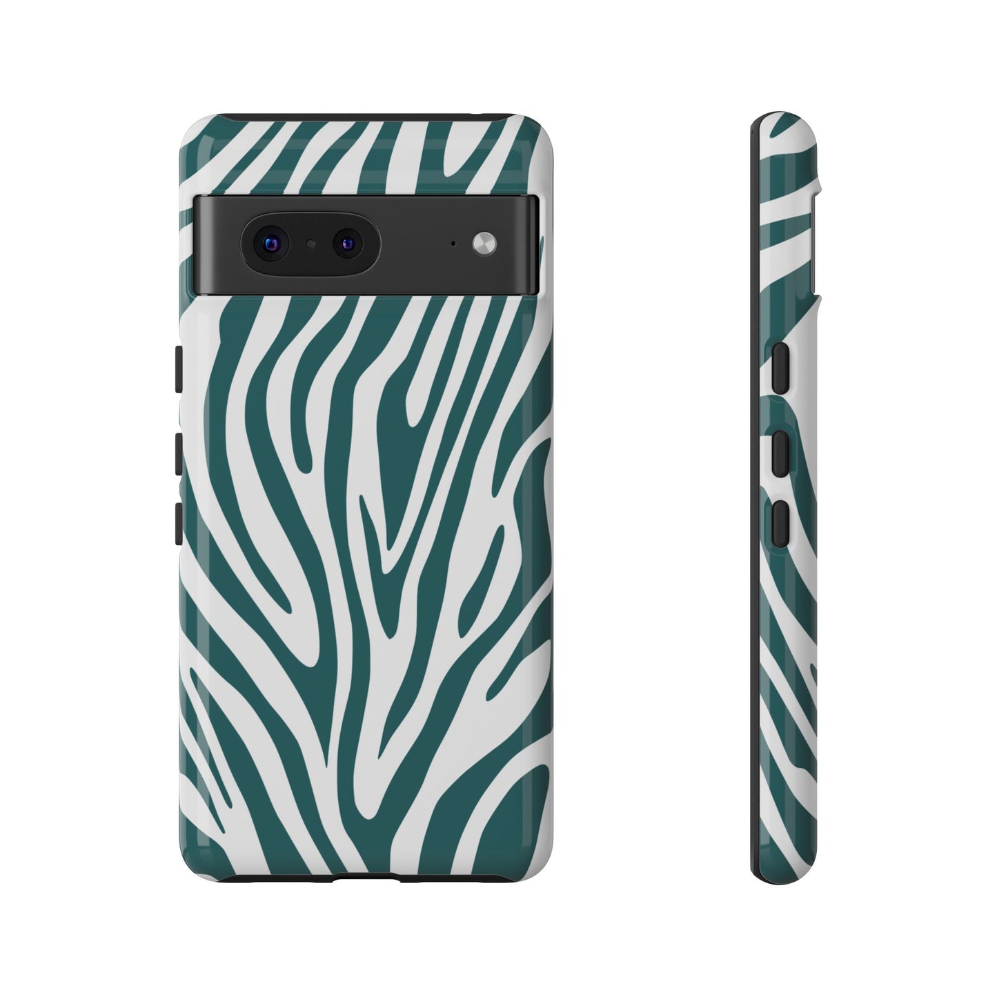 Graphic Teal Tiger Print Phone Case