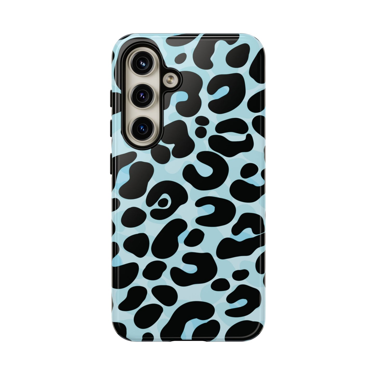 Cool Aqua Leopard Print Phone Case