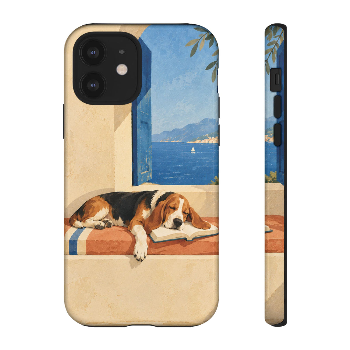 Basset Hound Unfinished Chapter Phone Case - Multicolor Phone Case - iPhone 12 / Glossy