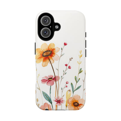 Boho Chic Watercolour Wild Blooms Pattern Phone Case - Multicolor Phone Case - iPhone 16 / Glossy