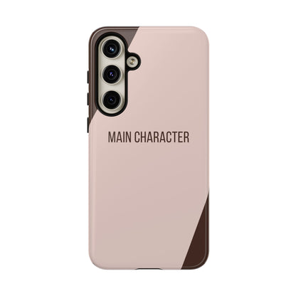 Samsung Galaxy S24 Plus / Glossy Phone Case - Sassy Statement Case ’Main Character’ in Pink & Brown