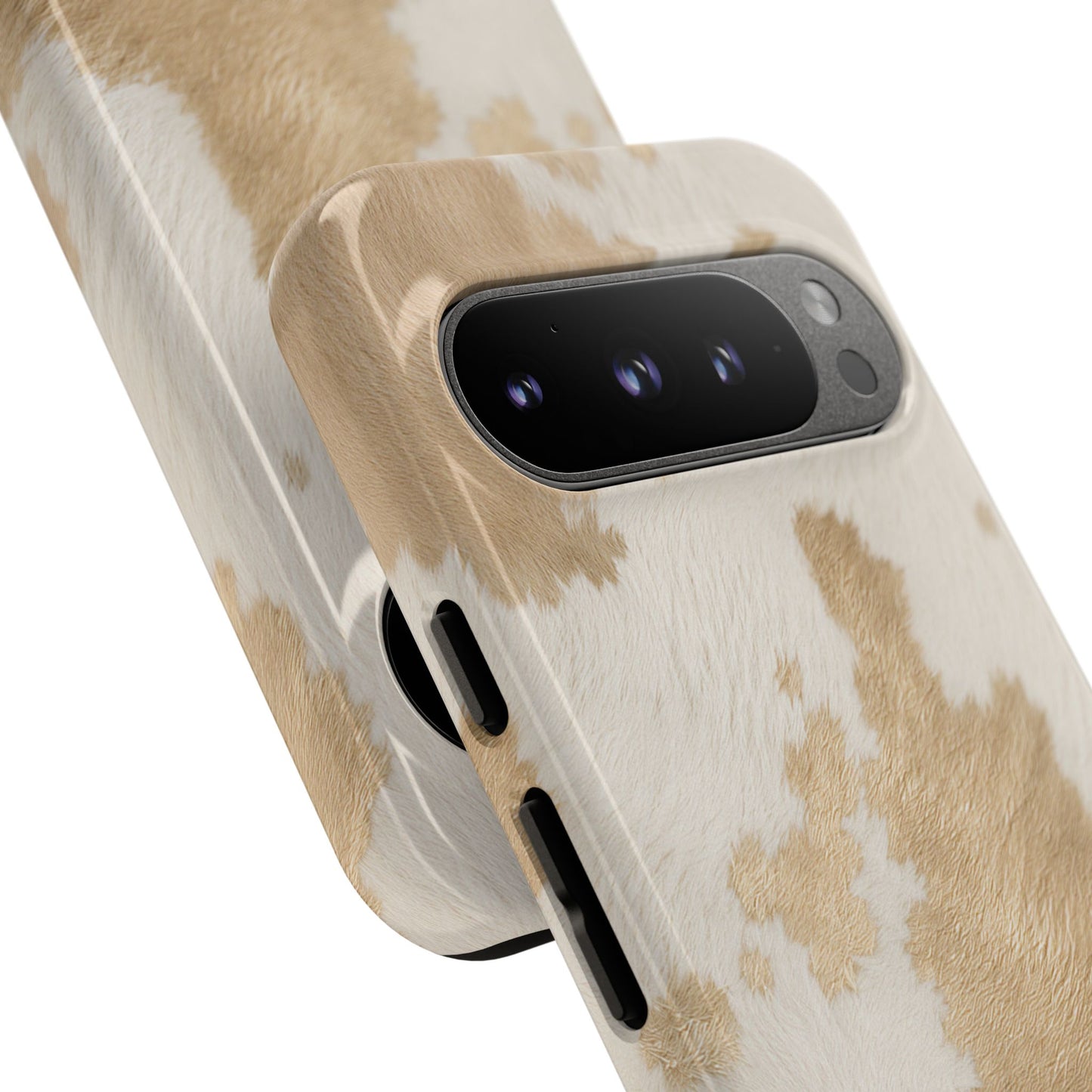 Elegant Champagne Cow Print Phone Case