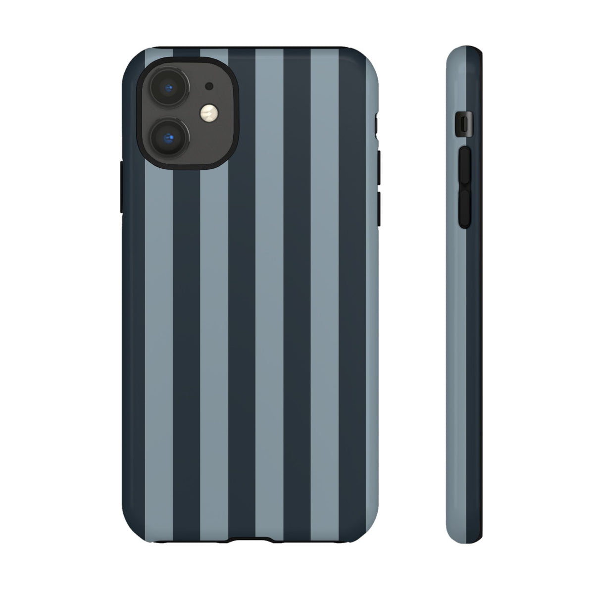 Dark Blue Stripe Pattern Phone Case - Blue Phone Case - iPhone 11 / Glossy