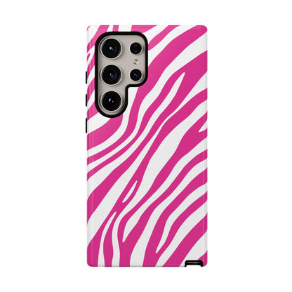 Modern Hot Pink Zebra Print Phone Case