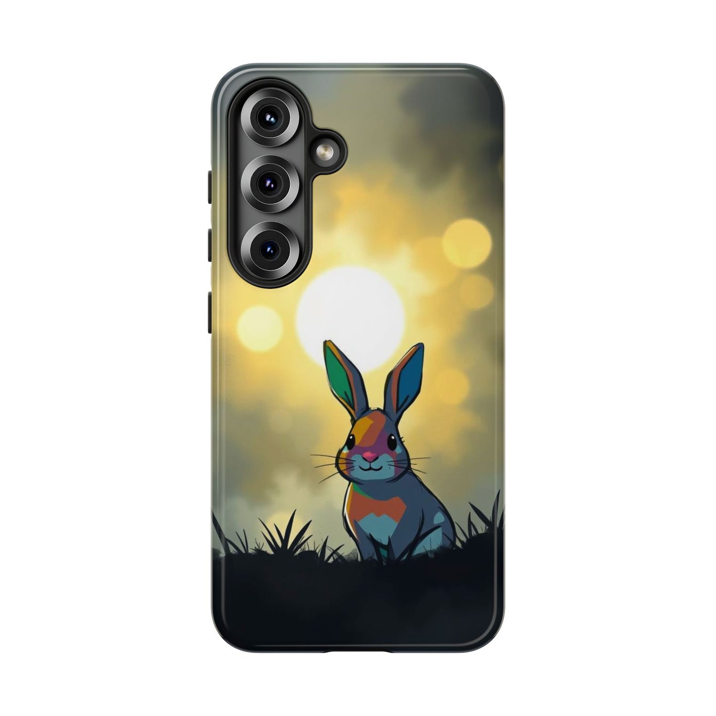 Samsung Galaxy S25 / Glossy Phone Case - Gothic Rabbit Moody Design Phone Case