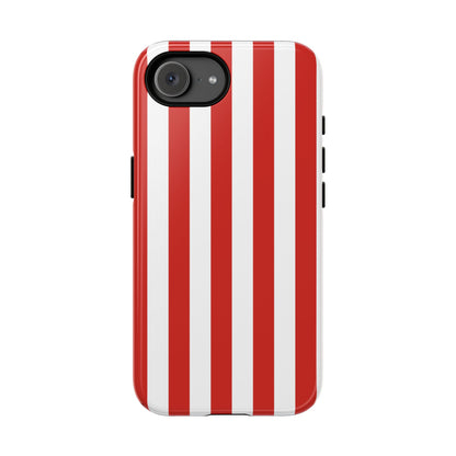 Simple Dark Orange & White Stripe Pattern Phone Case - Orange Phone Case - iPhone 17e / Glossy