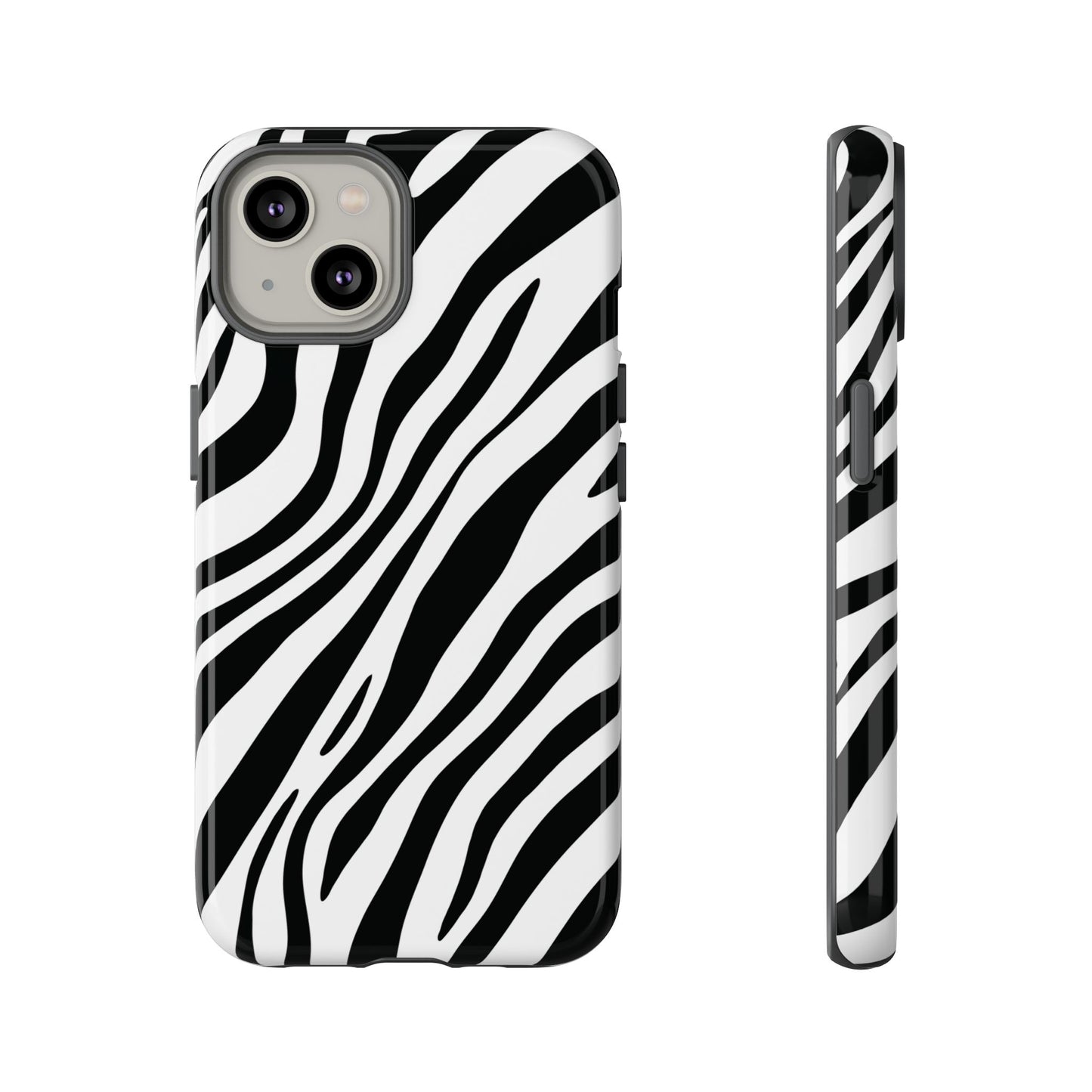 Modern Monochrome Zebra Print Phone Case