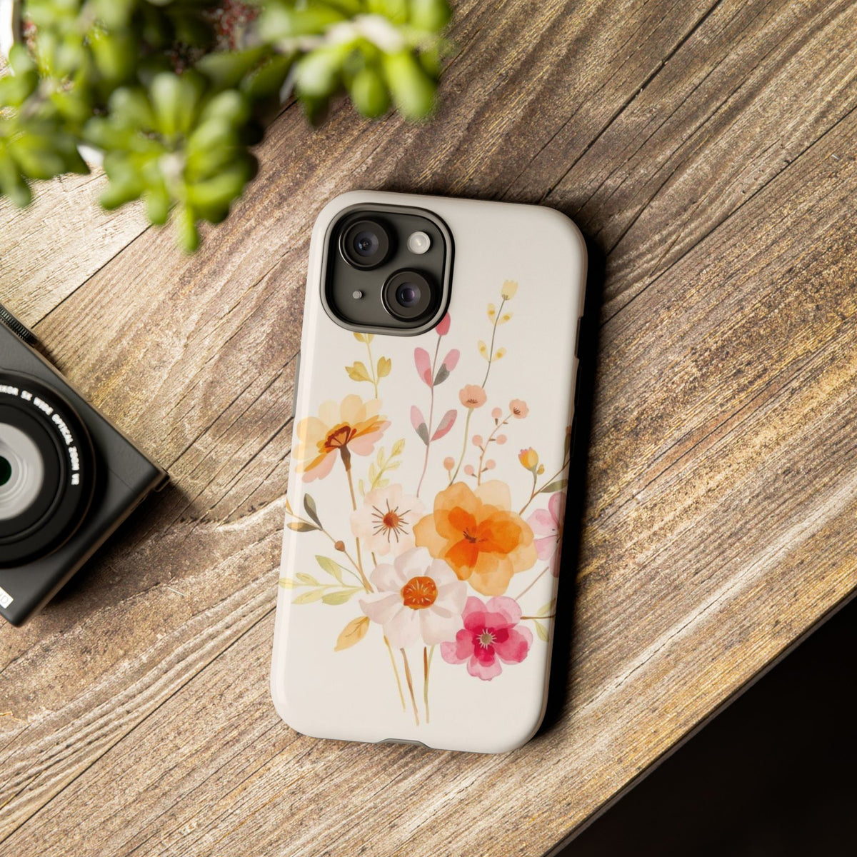Boho Chic Watercolour Flower Pattern Phone Case - Multicolor Phone Case