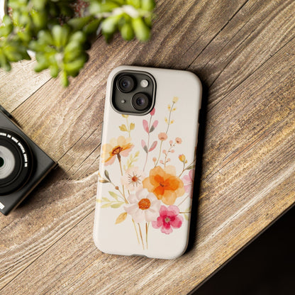 Boho Chic Watercolour Flower Pattern Phone Case - Multicolor Phone Case