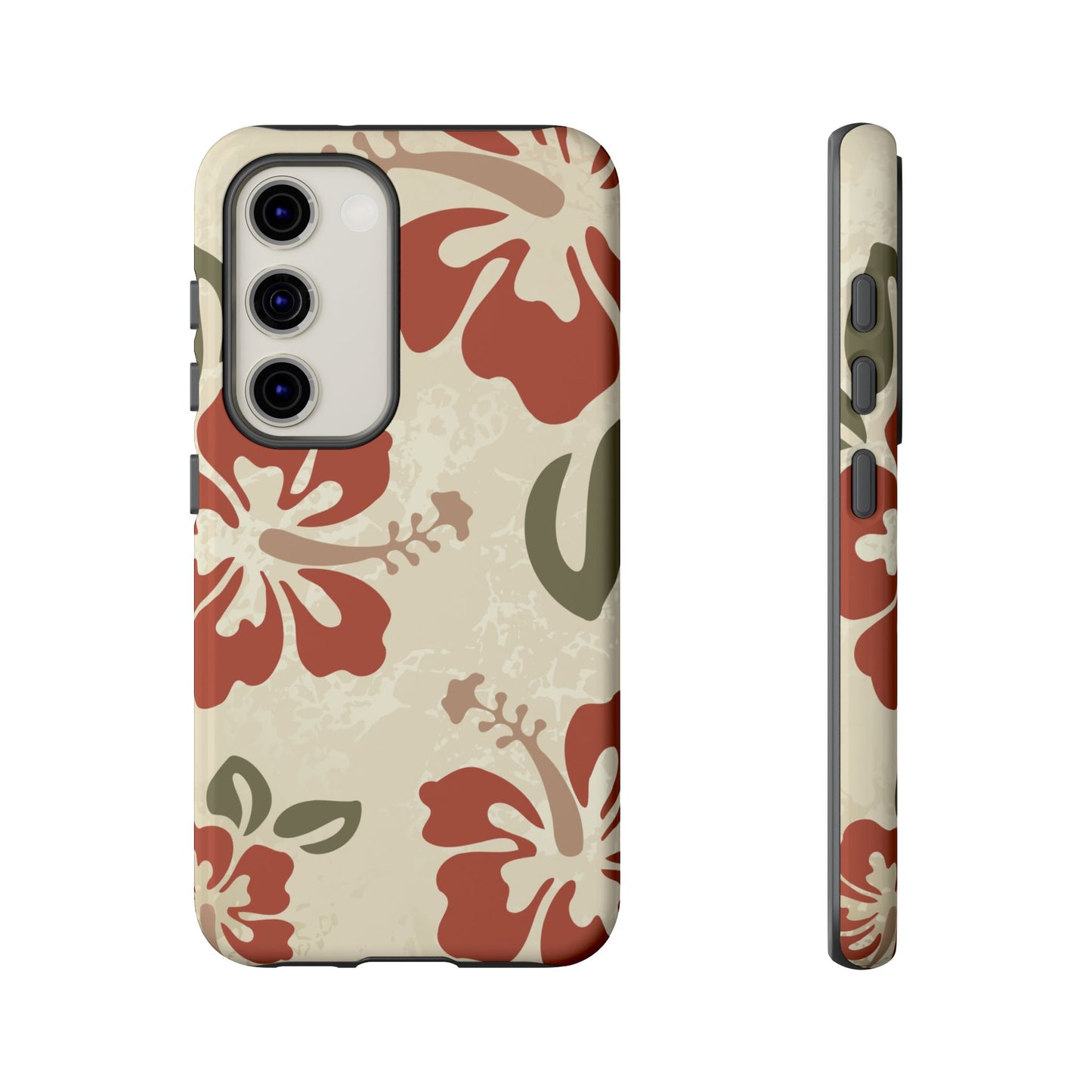 Samsung Galaxy S23 / Glossy Phone Case - ’Boho Chic Hibiscus Pattern #1’ Phone Case