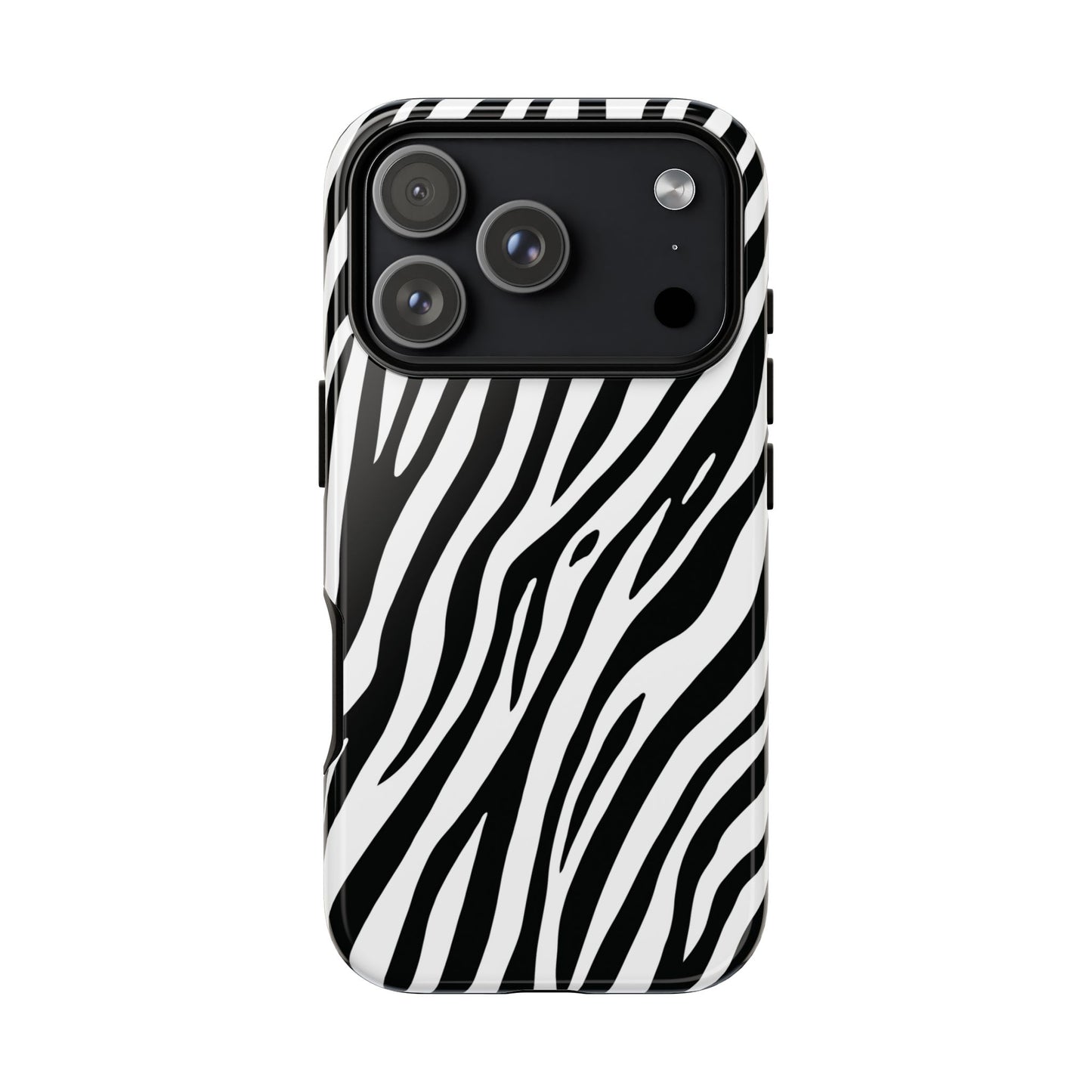 Monochrome Tiger Print Phone Case