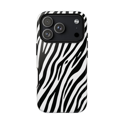 Monochrome Tiger Print Phone Case