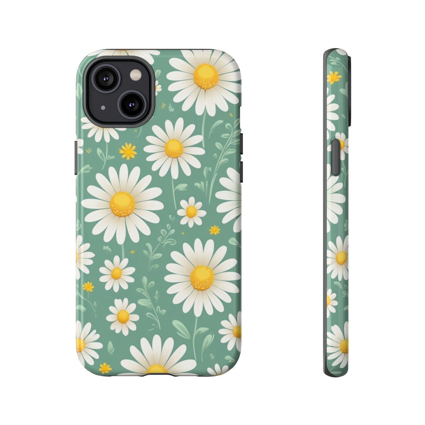 iPhone 14 Plus / Glossy Phone Case - Daisies Floral Pattern 1 Phone Case