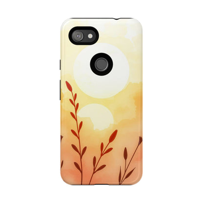 Watercolour Wildflower & Sun Design Phone Case