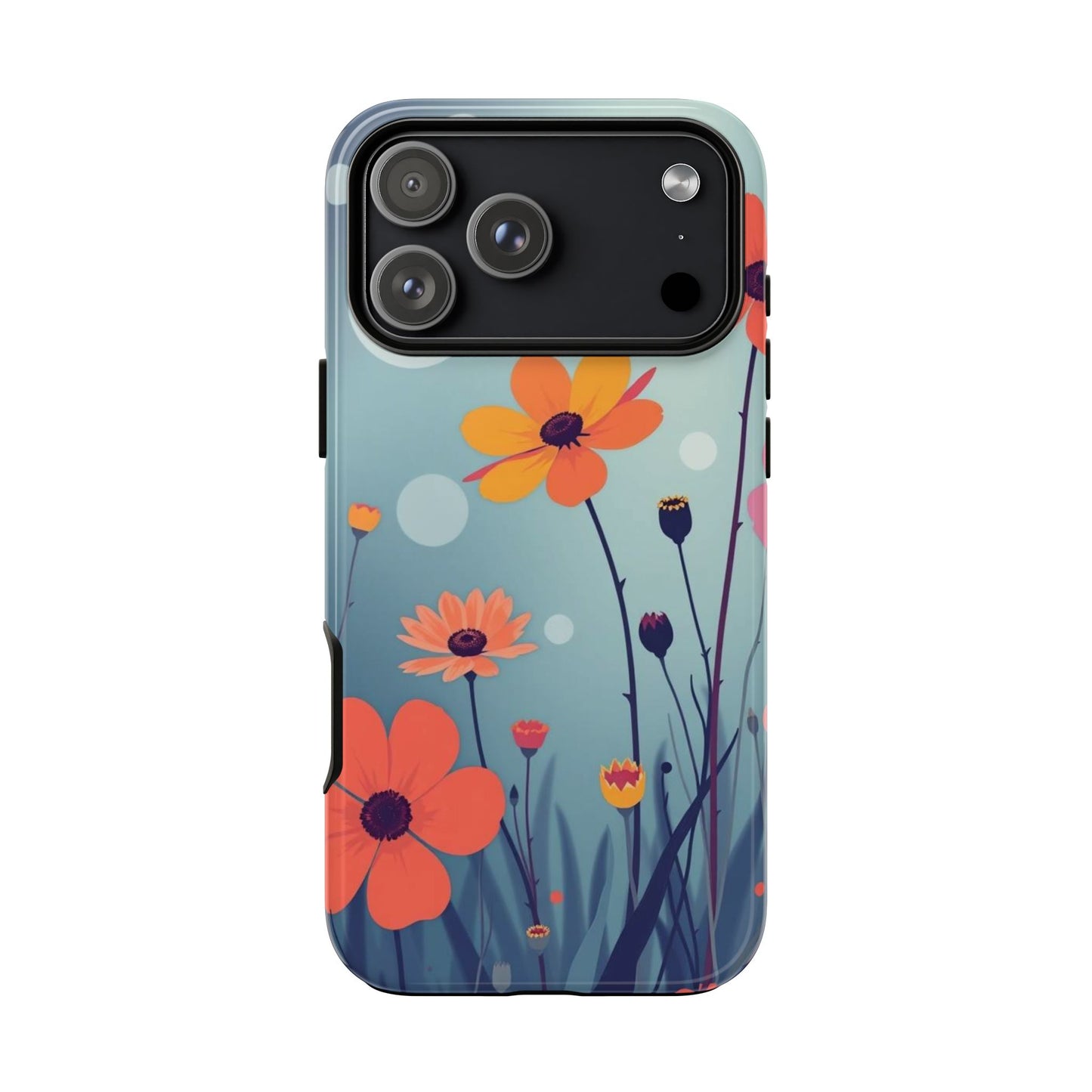 iPhone 17 Pro Max / Glossy Phone Case - Vibrant Wildflowers Design Phone Case