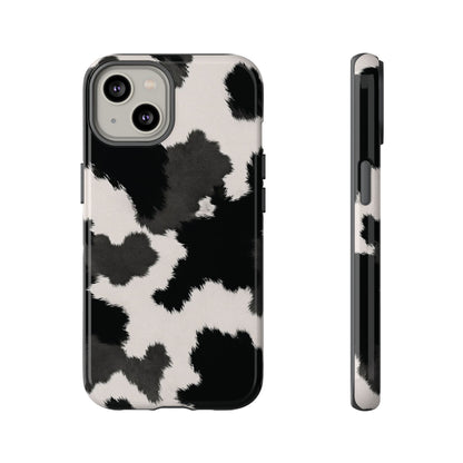 Modern Monochrome Cow Print Phone Case