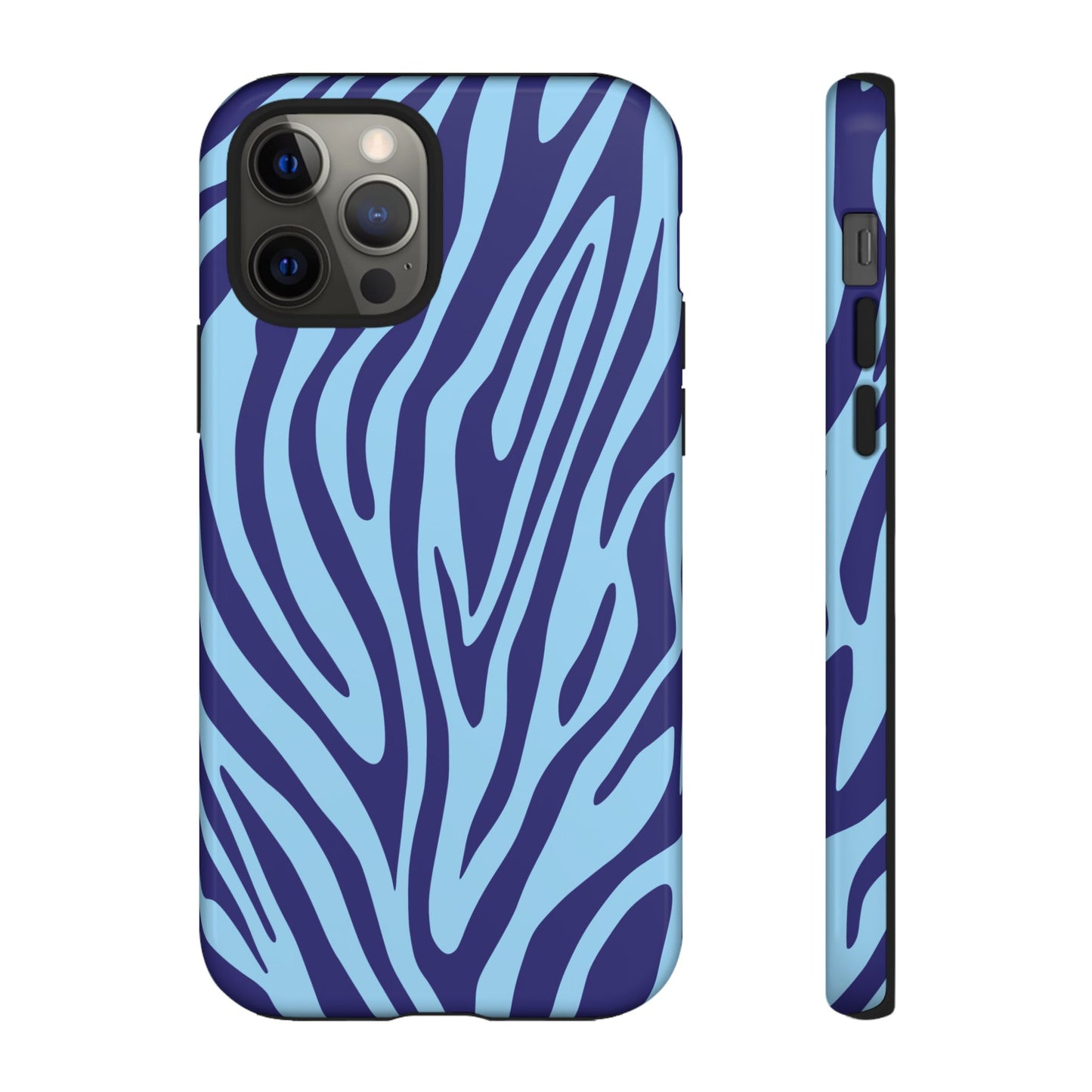 Boutique Sky Blue Tiger Print Phone Case
