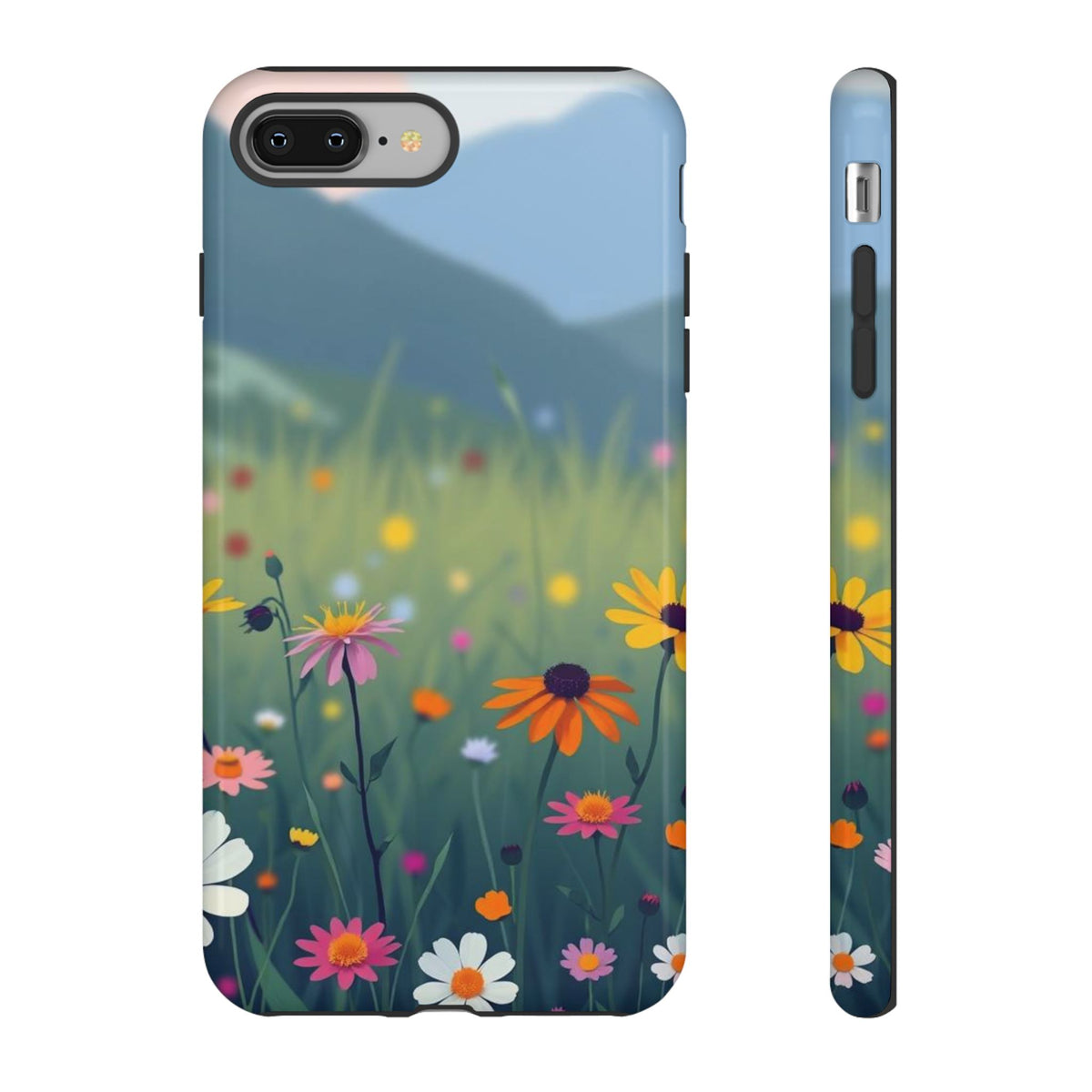 Vibrant Meadow Design Phone Case - Multicolor Phone Case - iPhone 8 Plus / Glossy